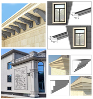 Moulures murales extérieures en EPS sur mesure, corniche décorative légère en polystyrène pour la décoration des façades de maisons et d'hôtels