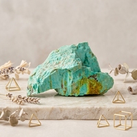 Pierres semi-précieuses brutes naturelles vertes et bleues en turquoise pour la décoration - Vente en gros