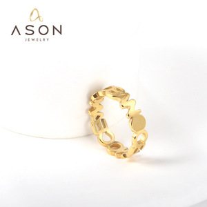 แหวนสแตนเลสสตีลทรงเรขาคณิตชุบทอง 18k สไตล์ยุโรปอเมริกัน สำหรับนิ้วชี้ เหมาะสำหรับทั้งชายและหญิง เป็นของขวัญ - Product Image 2