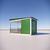 Poste de Garde Préfabriqué Portable Modulaire avec Veranda Couverte pour Entrée de Chantier