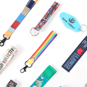 Custom Wrist Strap Lanyard Leather Keychain Keys Lanyard Custom Different Colors Short Lanyard