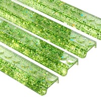 Supports de Mahjong en Acrylique Scintillant de Luxe avec Bord Festonné, Poussoirs de Tuiles de Mahjong pour Jeu de Mahjong Américain
