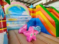 Structure gonflable commerciale pour plage, toboggan combiné, aire de jeux gonflable pour enfants, personnalisable, durable, en PVC, pour extérieur