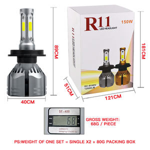 Car Accessories R11 Car Led Headlights 150w Led Headlight Bulbs H7 Hb3 Hb4 9005 9006 Led Headlight H4 Led <strong>Light</strong> for Cars Offroad - Product Image 6