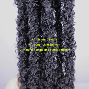 Fábrica al por mayor 24 pulgadas desgastado mariposa Locs encantos ganchillo pelo Trenzas Postizas Mujer ganchillo pelo Nu Locs Naturel - Product Image 4