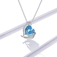 Collier en argent sterling S925 de qualité supérieure SPJ avec pendentif en forme d'ailes d'ange et de cœur, bijoux fins pour femmes, fabricant de bijoux