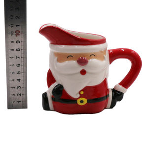 Grosir produk Natal kustom Santa Claus keramik Mug penyimpanan Pitcher air susu kendi kopi - Product Image 5