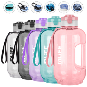 批发2L不含BPA的Tritan透明透明塑料饮料大容量户外运动健身房使用黑色 - Product Image 5