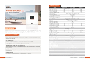 Sistema Solar Híbrido de Alta Eficiencia, 5.5kw, Monofásico, Tres Modos de Salida, MPPT, GST48-5500 VII, Estándar Estadounidense - Product Image 5