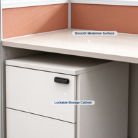 Nouveau bureau de centre d'appels commercial moderne en bois modulaire, convertible et extensible, avec panneaux de style cubicle