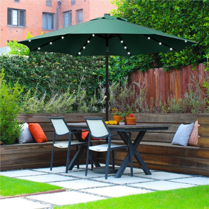 Goodluck LED Panel Solar Restaurante Jardín al aire libre <span class=keywords><strong>Patio</strong></span> Paraguas Moderno <span class=keywords><strong>3M</strong></span> Parasol para Parque Jardín y <span class=keywords><strong>patio</strong></span> en venta - Product Image 1