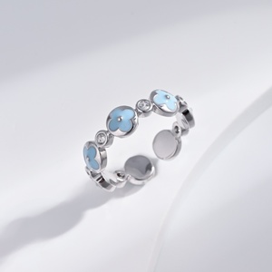 wholesale plata 925 silver green stone simple promise <b>ring</b> Classic Geometric wedding woman fashion zirconia <b>adjustable</b> <b>rings</b> - Product Image 3