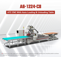 Routeur CNC ATC 3 axes haute vitesse avec nesting et chargement/déchargement automatique pour ligne de production de meubles en panneaux, machine de gravure CNC motorisée