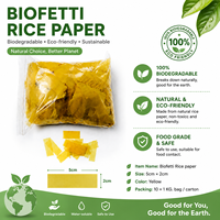 Konfeti Kertas Beras Ramah Lingkungan Biodegradable Grosir Pabrik, Larut dalam Air, Perlengkapan Dekorasi Pesta Pernikahan