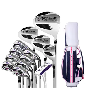 Conjunto de golfe para mulheres, conjunto completo de clubes iniciante prática golfe meia conjunto com bolsa