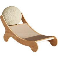 Griffoir et Lit pour Chat - Boule Anti-Griffures Sans Perte de Fibres, Tapis d'Aiguisage des Griffes, Style Adorable, Jouets d'Intérieur