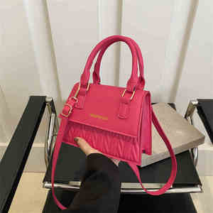 Túi đeo vai nữ thời trang và đa năng phong cách đơn giản túi vuông nhỏ khóa retro Túi đeo chéo lấp lánh - Product Image 2