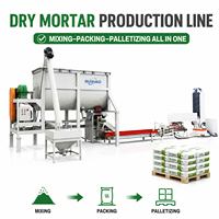 Machine à remplir les joints, machine à fabriquer le coulis, ligne de production de mortier sec 10t/h avec convoyeur à vis pour revêtements de sol