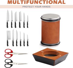 <span class=keywords><strong>Aiguiseur</strong></span> de couteaux rotatif 5 angles en alliage <span class=keywords><strong>d</strong></span>'aluminium avec revêtement diamanté pour rasoirs et couteaux de cuisine - Grain grossier 100-400 - Product Image 5