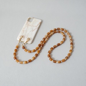 Chaîne de perles acryliques marron, <span class=keywords><strong>bijoux</strong></span>, bracelet perlé rose, <span class=keywords><strong>collier</strong></span> <span class=keywords><strong>bandoulière</strong></span>, sac de <span class=keywords><strong>téléphone</strong></span>, chaîne de sac couleur caramel, bretelles d'épaule - Product Image 3