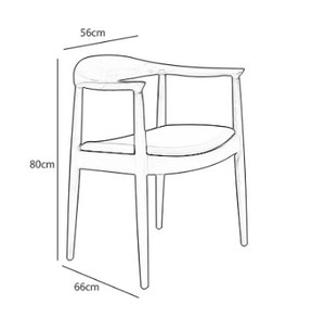 Chaises de salle à manger modernes en bois rembourrées en cuir, <span class=keywords><strong>fauteuil</strong></span> <span class=keywords><strong>Kennedy</strong></span> en bois massif pour les réunions et les conférences - Product Image 2