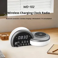 Draadloze oplaadbare Bluetooth-speaker, multifunctionele speaker met sfeerverlichting, Bluetooth-speaker wekker met geluid