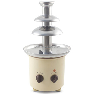 Ensemble en cascade de fontaine à <span class=keywords><strong>fondue</strong></span> au chocolat professionnelle commerciale à 3 niveaux avec <span class=keywords><strong>tour</strong></span> en acier inoxydable - Product Image 1