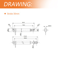 Aktuator Linear Teleskopik Mini 5V DC, Stroke 30mm, 2mm/s, Motor Mikro Elektrik Kecil untuk Perangkat Medis, DIY, Otomatisasi Rumah Pintar