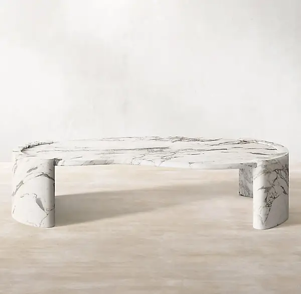 Mesa de centro de mármol hecha a mano muebles de interior de piedra natural de alta calidad