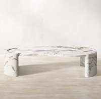 Table de haute qualité Mobilier d'intérieur Tables basses en pierre naturelle fabriquées à la main en marbre