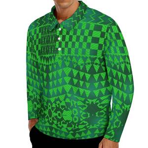 Vintage elegante Turn Down Collar impreso camisa hombres Hawaii Polynesian Tropical Casual acogedor hombres Polo camisa <span class=keywords><strong>Lo</strong></span> Ng manga blusa - Product Image 4