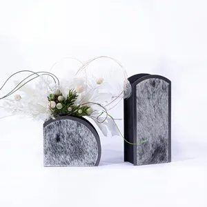 Original design Luxury Flower Vase Metal Wedding for Decor OEM /ODM Europe Style Supply Product natural leather
