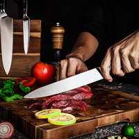 Couteau de chef Kiritsuke à manche Pakkawood professionnel de haute qualité en acier inoxydable à haute teneur en carbone de 8 pouces