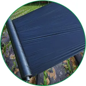 1m larghezza pe con uv rotolo di pellicola di pacciame nero per agricoltura giardino, 30 micron ldpe pacciamatura foglio di pellicola di plastica