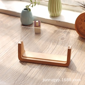 Wooden <b>Photo</b> <b>Frame</b> Stand 7 Inch Acrylic <b>Insert</b> Horizontal Solid Wood Base For Living Room Bedroom Study - Product Image 2