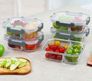 Lot de 10 contenants de stockage alimentaire, boîtes à lunch hermétiques, contenants de préparation de repas en verre anti-fuite avec couvercles - Product Image 3