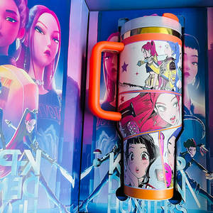 Novelty Gifts Custom Brand Logo Cartoon Kpop K Pop Demon Hunters Double <b>Wall</b> 40oz <b>Insulated</b> Cup Vacuum Flask Tumbler with Box - Product Image 5