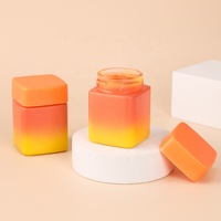 Bouteille en verre carrée personnalisée avec dégradé de couleurs, 90 ml, 100 ml, 120 ml, avec bouchon résistant aux enfants pour le stockage de pilules et de compléments alimentaires