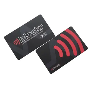 Customized Design Anti Theft Blocking Card RFID Credit Card Protector Anti Skimming Card to protect Visa/Master/Debit card