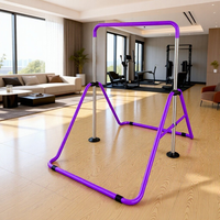 Barre de gymnastique pliable en acier Kuojie Ll00142, tapis multifonctionnel, station d'entraînement pour enfants de 3 à 12 ans, capacité de poids de 200 lb, salle de sport portable à domicile