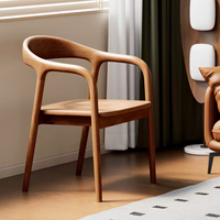Chaise de salle à manger en bois, chaise de café décontractée, fauteuil simple, chaise de bureau, chaise de bureau Pusun en PU, vente en gros, mobilier nordique solide, mobilier moderne pour la maison