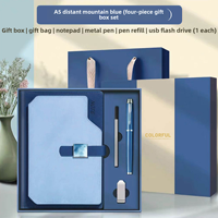 Coffret cadeau A5 personnalisé avec impression du logo Coffret d'entreprise de luxe Ensemble de cahiers A5 promotionnels pour cadeaux d'affaires promotionnels