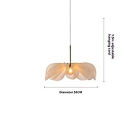 Lustre de plafond nordique pour salon, style discret, simple, salon, suspension en forme de fleur de pétale, lustre moderne à LED