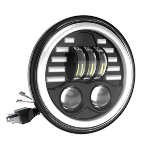 FDN 45w 5.75 pouces Led voiture <span class=keywords><strong>petit</strong></span> <span class=keywords><strong>phare</strong></span> véhicule tout-terrain Mini lumière de conduite pour moto <span class=keywords><strong>phare</strong></span> LED <span class=keywords><strong>rond</strong></span> - Product Image 4