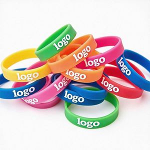 Pulsera de Silicona Decorativa Multicolor con Logotipo Personalizado al por Mayor, Pulsera de Goma DIY - Product Image 1