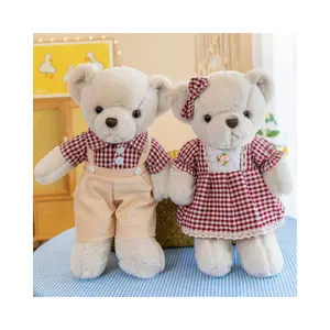 Vintage Teddybär Plüschtiere Jungen Mädchen Kostüm Bär Mit Hosen Rock Stofftier Valentinstag Teddybären Gefülltes Kissen