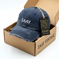 Gorra de Béisbol Unisex de Algodón Lavado Vintage de Alta Gama, Personalizada, con Efecto Desgastado y Contraste de Color, de Primera Calidad, con Certificación ISO9001, OEM/ODM