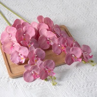 YOPIN-8219 Bunga Anggrek Phalaenopsis Sutra Buatan untuk Dekorasi Vas Rumah dan Meja Pernikahan
