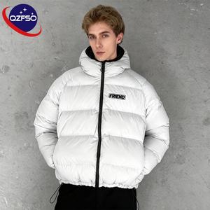QZFSO Fabricant Personnalisé Hiver Léger Rembourré Manteau Bouffant Meilleure Qualité Coupe-Vent Réversible Nylon Zip Up Doudoune - Product Image 1