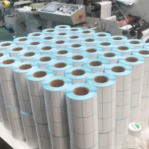 โรงงานโดยตรงคุณภาพกระดาษความร้อนฉลากSelf-Adhesive 60*40 มม.-500 สําหรับเครื่องPOSลงทะเบียนเงินสดเดี่ยวชั้นม้วนแบบฟอร์ม